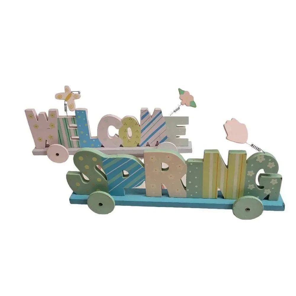 Welcome Spring wooden sign, seasonal